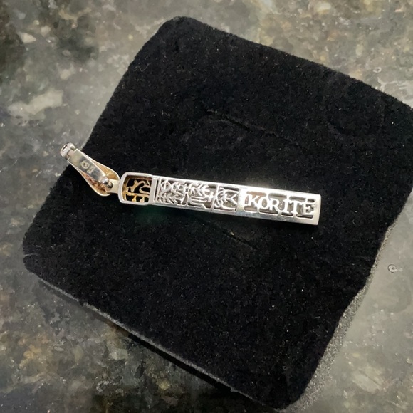 Ammolite Set In Sterling Silver Evita Pendant - Picture 2 of 8